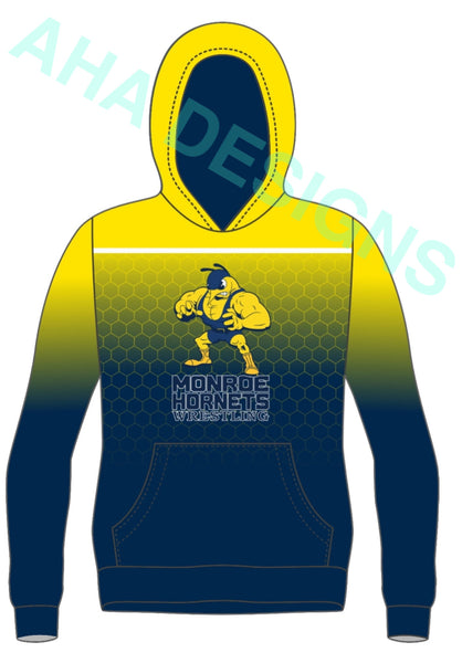 2023 Monroe Hornets Wrestling Fully Sublimated Hoodie