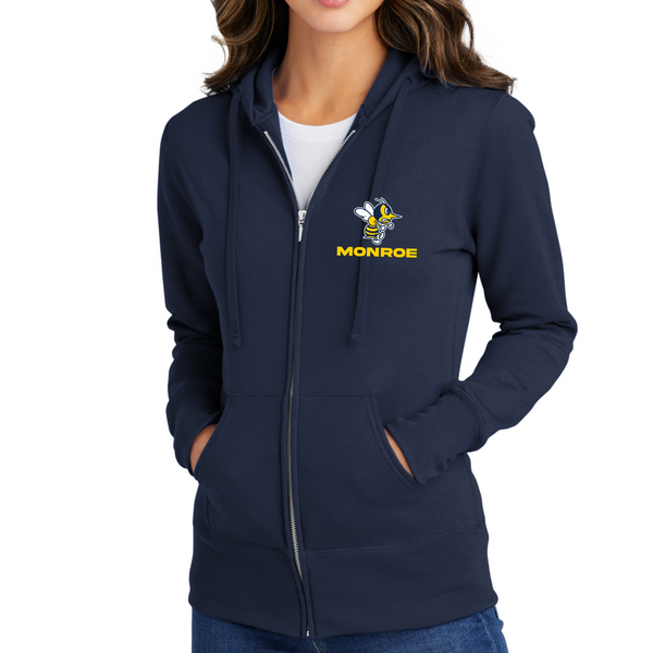 2025 Women's Monroe Hornets Fleece Full Zip Hoodie