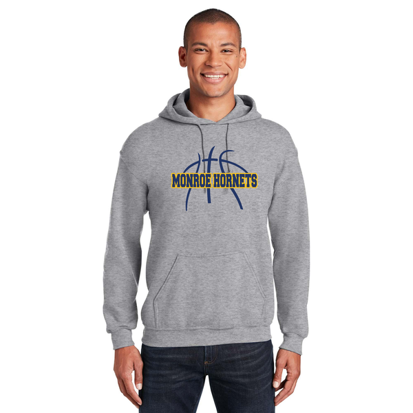 Monroe Hornets Basketball Hooded Sweatshirt with Name and Number