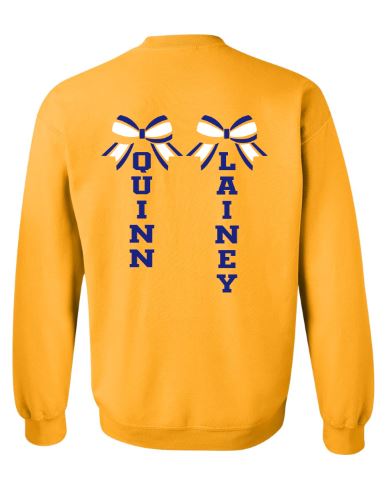 2024 Adult K-2 Cheer Competition Gold Crewneck Sweatshirt