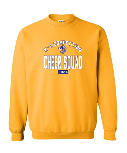 2024 Adult K-2 Cheer Competition Gold Crewneck Sweatshirt