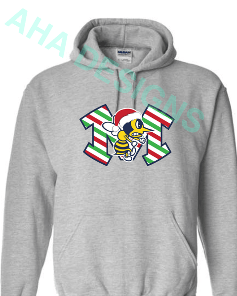 Monroe Primary Santa Logo Hooded Sweatshirt - Ordering Ends 11/25 Unisex Small / Gray