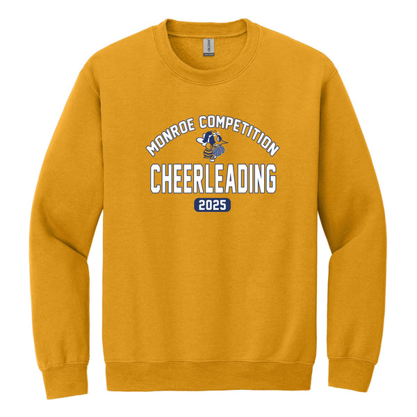 2025 Adult Monroe Cheerleading Competition Gold Crewneck Sweatshirt