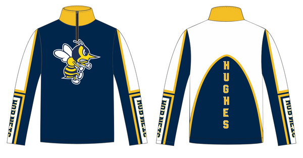 Navy & White Monroe Hornets Wrestling Warm Up Jacket