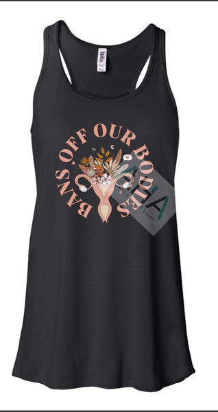 Bans Off Our Bodies Flowy Racerbank Tank