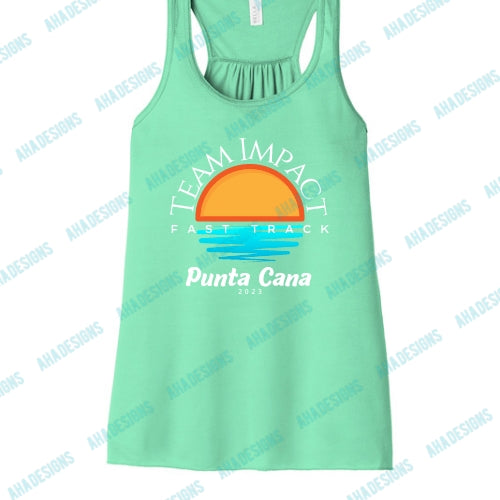 Punta Cana 2023 Team Impact Fast Track BELLA+CANVAS ® Women’s Flowy Racerback Tank