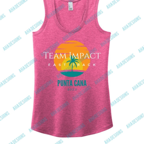 Punta Cana 2023 (Tree) Team Impact Fast Track District® Women’s Perfect Tri® Racerback Tank