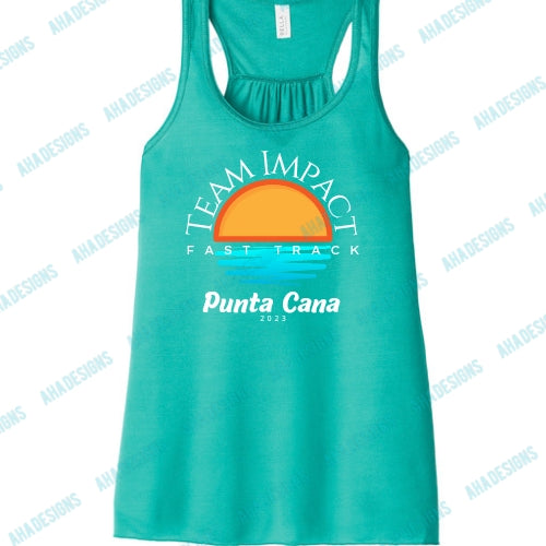 Punta Cana 2023 Team Impact Fast Track BELLA+CANVAS ® Women’s Flowy Racerback Tank