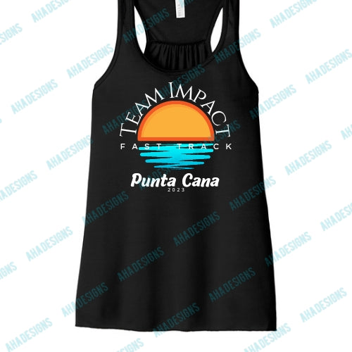 Punta Cana 2023 Team Impact Fast Track BELLA+CANVAS ® Women’s Flowy Racerback Tank