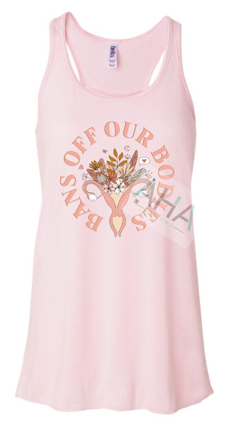 Bans Off Our Bodies Flowy Racerbank Tank