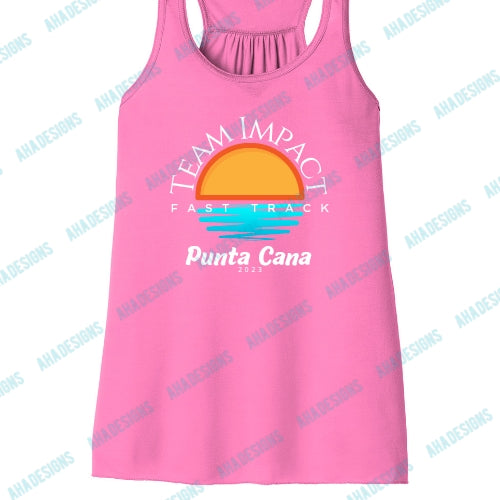 Punta Cana 2023 Team Impact Fast Track BELLA+CANVAS ® Women’s Flowy Racerback Tank