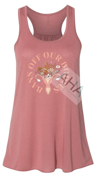 Bans Off Our Bodies Flowy Racerbank Tank