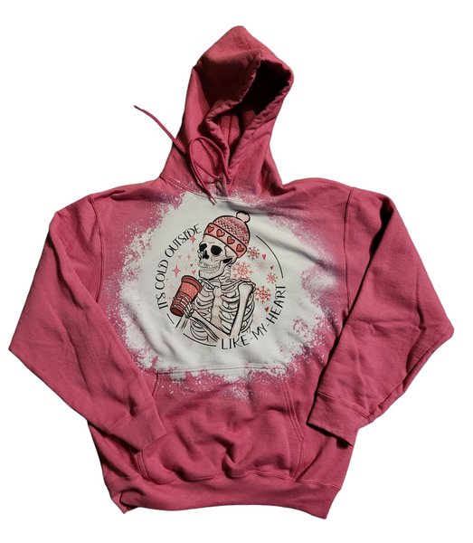 Bleached 'It's Cold Outside Like My Heart' Hooded Sweatshirt