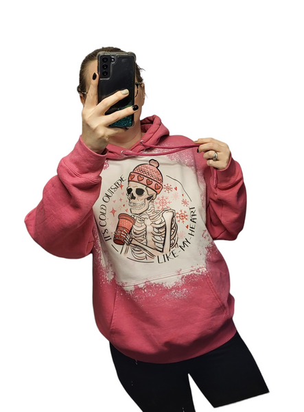 Bleached 'It's Cold Outside Like My Heart' Hooded Sweatshirt