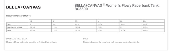 Punta Cana 2023 (Tree) Team Impact Fast Track BELLA+CANVAS ® Women’s Flowy Racerback Tank