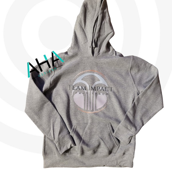 Team Impact Fast Track Sport Gray Unisex Hoodie