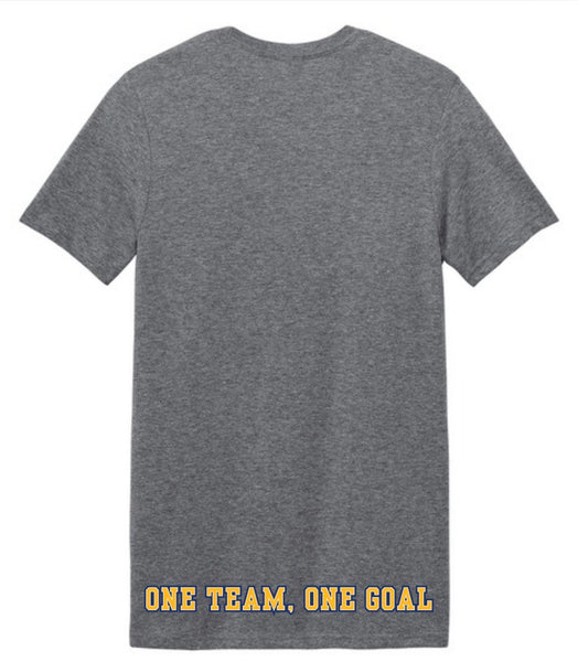 Monroe Volleyball One Team, One Goal Charcoal Gray Tee