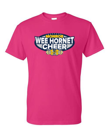 2023 Wee Hornet Cheer Pink Tee