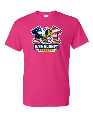 2023 Wee Hornet Football Pink Tee