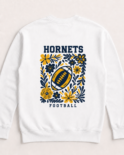 2026 Wee Hornet Football Crewneck Sweatshirt – Floral Football Mama