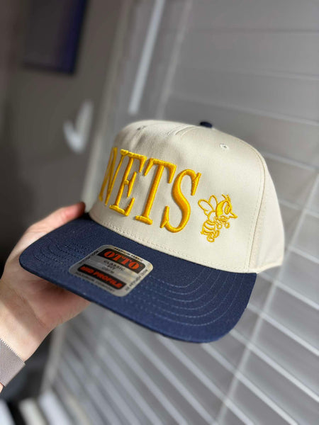 2026 Wee Hornet Football (Navy or Gold Thread) Snapback Hat – Puff Embroidered Hornets