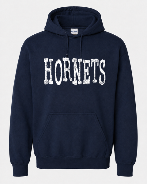 2026 Wee Hornet Football (Navy or Gold) Hoodie – Distressed Hornets