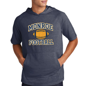 2025 Monroe Football Distressed Short Sleeve Hoodie
