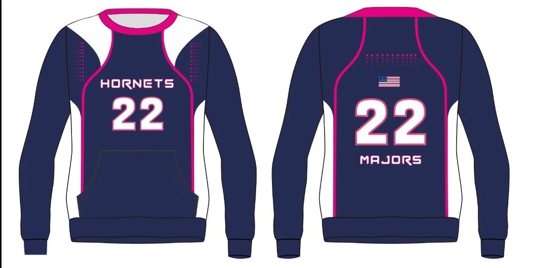 2025 Monroe Softball Crewneck With Pocket Navy/Pink