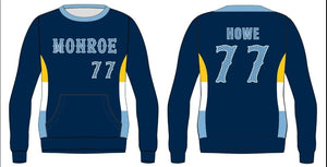 2025 Monroe Baseball Crewneck With Pocket Navy/Columbia