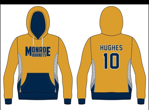 2025 Monroe Softball Hoodie Yellow/Navy