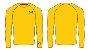 2025 Monroe Baseball Gold Long Sleeve Compression Tee