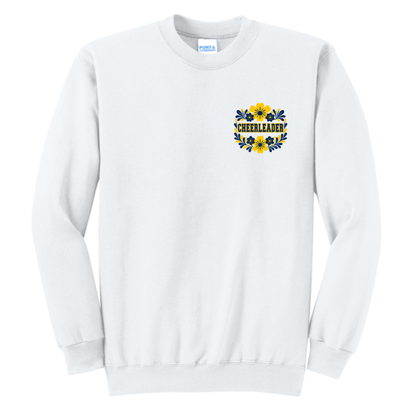 2026 Wee Hornet Cheer Crewneck Sweatshirt – Floral Cheerleader