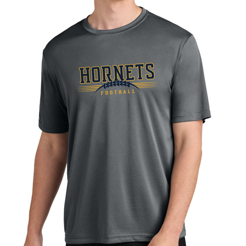 2025 Hornets Football Iron Grey Heather Performance Tee