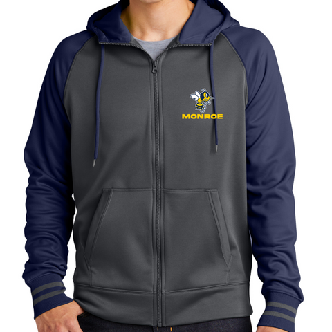 2025 Unisex Monroe Hornets Varsity Full Zip Hoodie