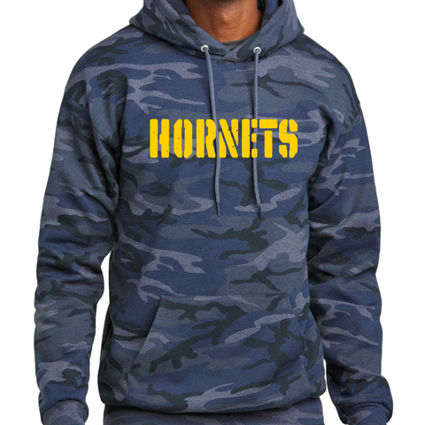 2025 Hornets Navy Camo Hoodie