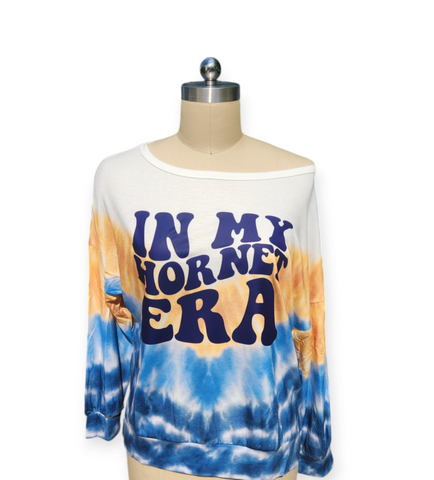 [PRE-ORDER] In My Hornet Era Long sleeve tie dye relaxed fit tee - ENDS 09/17/24