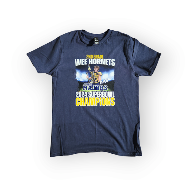 2nd Grade Wee Hornets Superbowl Champions with Picture Tee