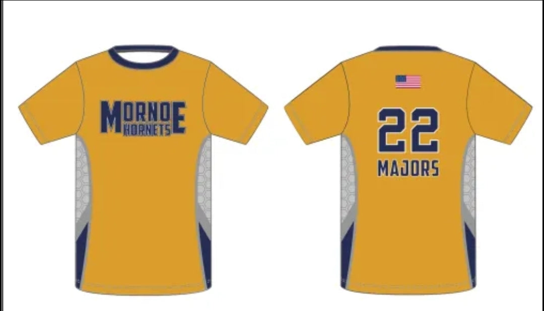 2025 Unisex Monroe Replica Softball Jersey Yellow/Navy