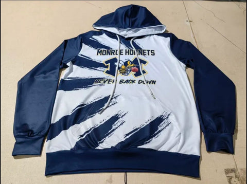 Paint Stripes White Basketball Fully Sublimated HOODIE