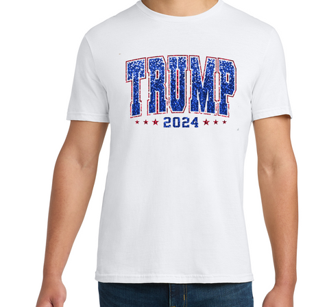 Trump 2024 Faux Glitter Tee