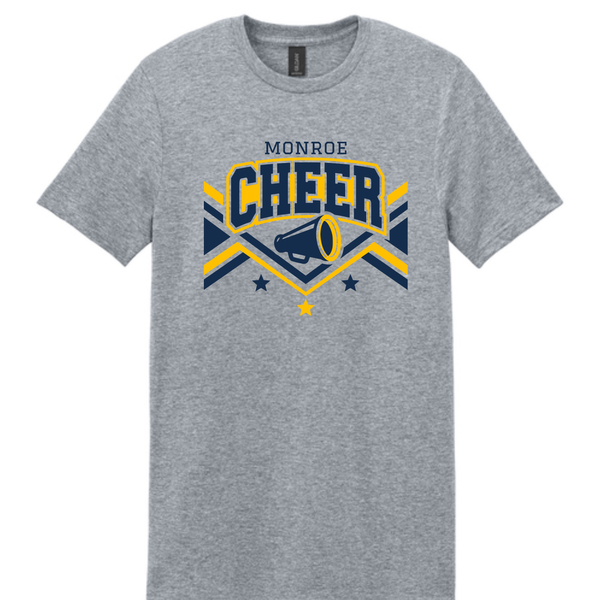 2026 Monroe Cheer Crewneck Gray T-shirt