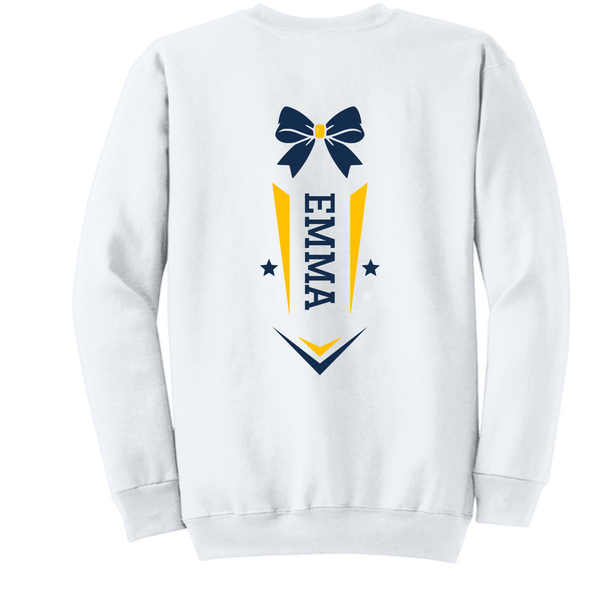 2026 Monroe Cheer Crewneck White Sweatshirt