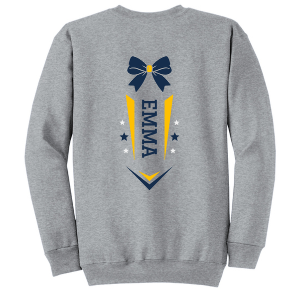2026 Monroe Cheer Crewneck Gray Sweatshirt