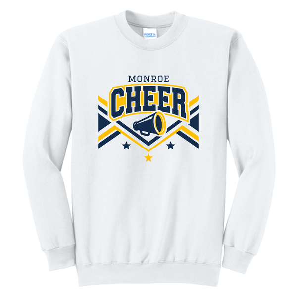 2026 Monroe Cheer Crewneck White Sweatshirt