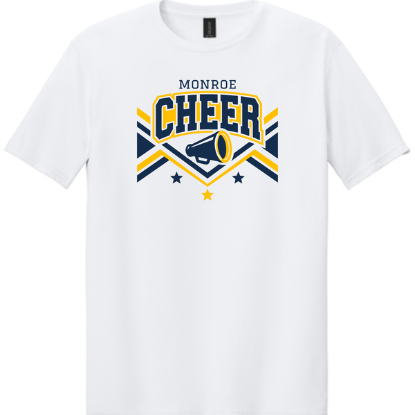 2026 Monroe Cheer Crewneck White T-shirt