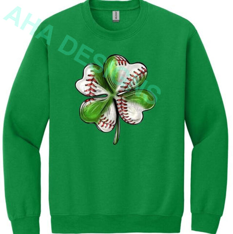 Baseball Shamrock Crewneck Sweatshirt