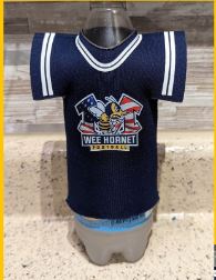 2024 Wee Hornet Football Collapsible Jersey Foam Can & Bottle Holder (Navy)