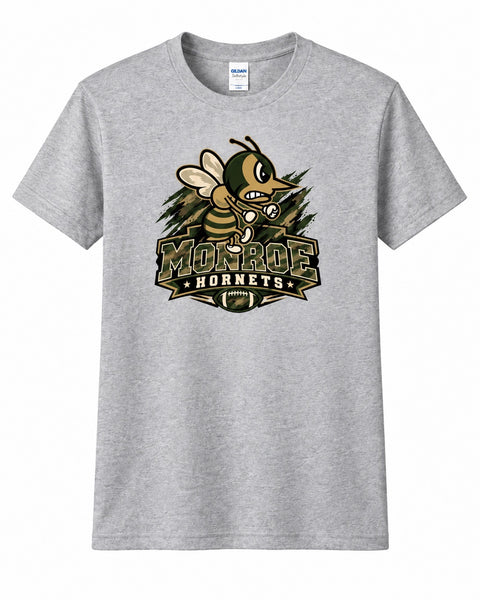 Monroe Hornets Camo Night Sport Gray T-Shirt