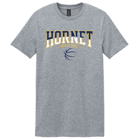 Hornet Pride with Basketball Gray Tee