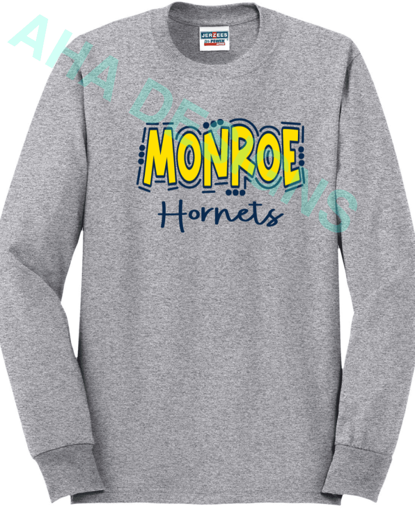 Monroe Hornets Doodle Long Sleeve T-Shirt - Ordering Ends 11/25